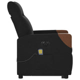 Fauteuil inclinable de massage électrique Noir Tissu
