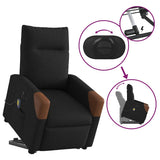 Fauteuil inclinable de massage électrique Noir Tissu