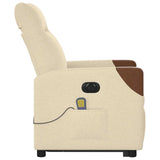 Fauteuil inclinable de massage électrique Crème Tissu