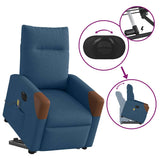 Fauteuil inclinable de massage électrique bleu tissu