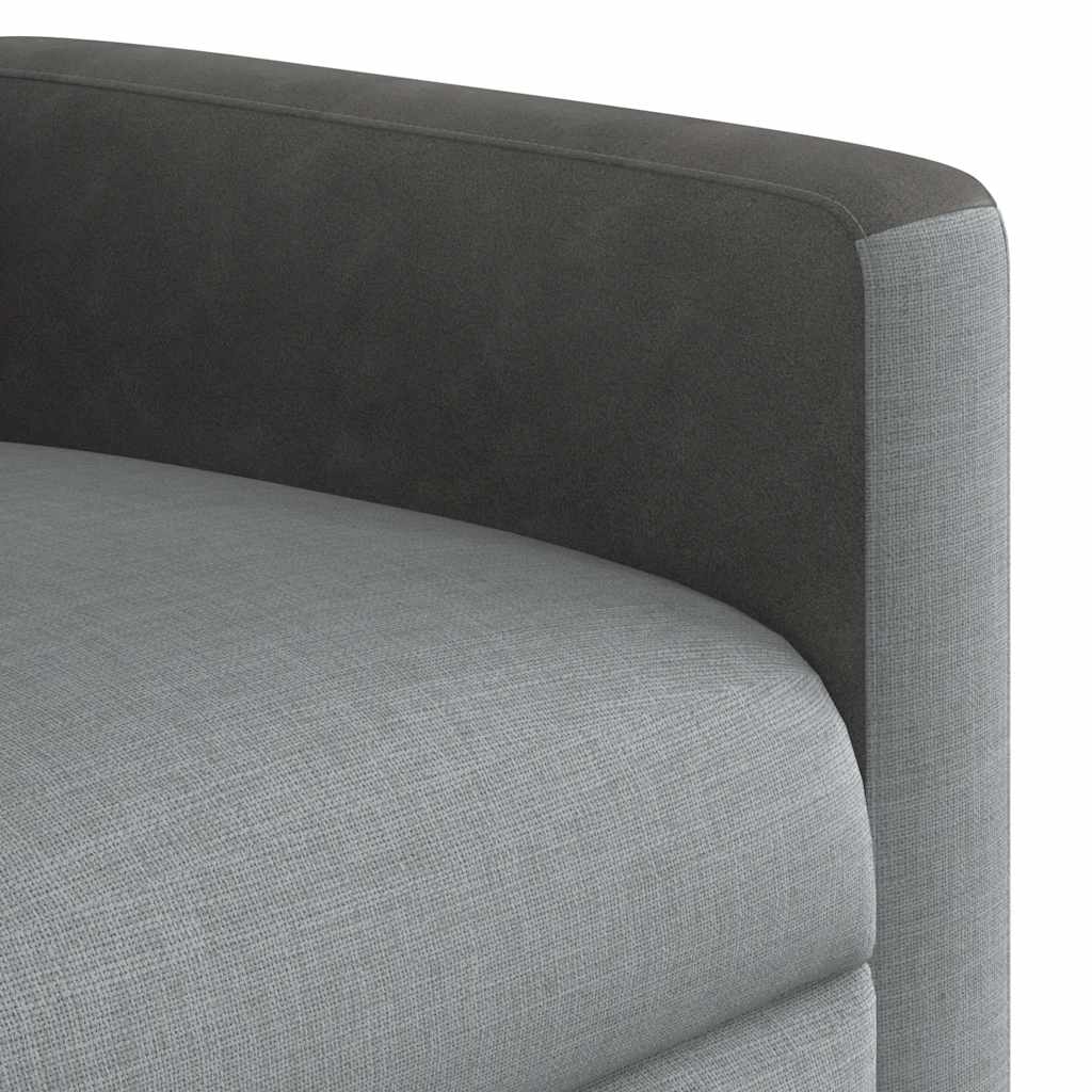 Fauteuil inclinable électrique Gris clair Tissu