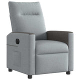 Fauteuil inclinable électrique Gris clair Tissu