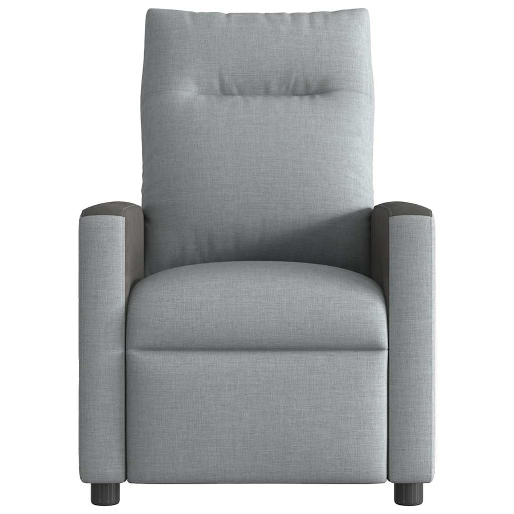 Fauteuil inclinable électrique Gris clair Tissu