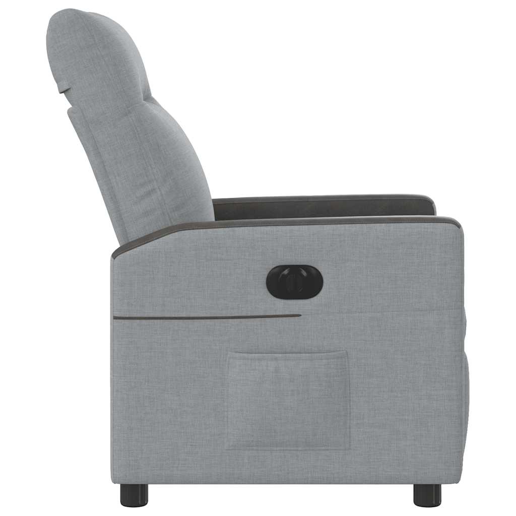 Fauteuil inclinable électrique Gris clair Tissu