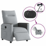 Fauteuil inclinable électrique Gris clair Tissu