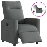 Fauteuil inclinable électrique Gris foncé Tissu