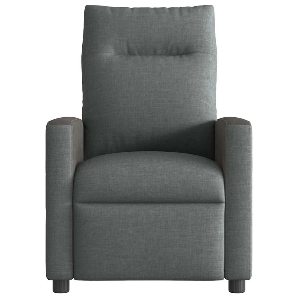 Fauteuil inclinable électrique Gris foncé Tissu