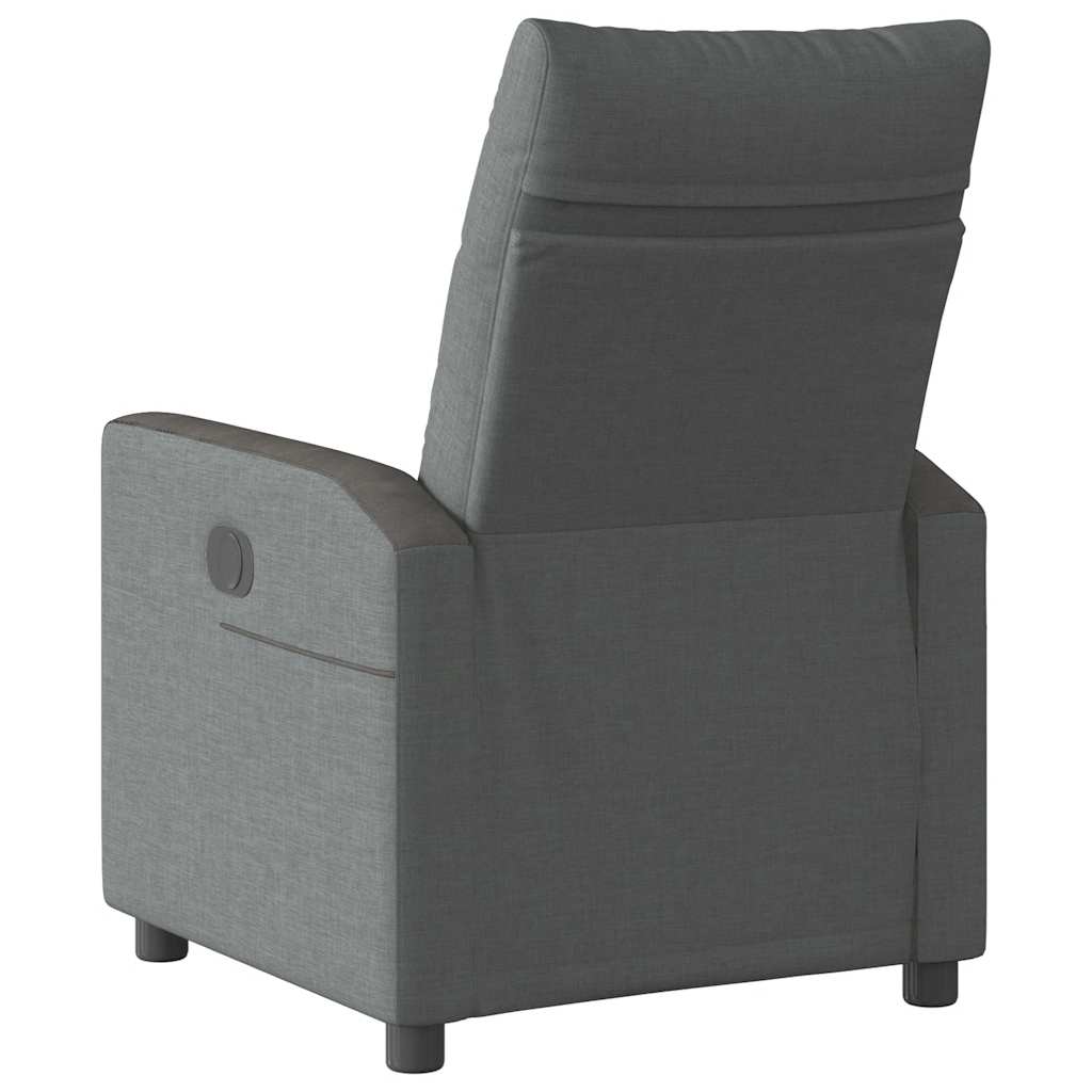 Fauteuil inclinable électrique Gris foncé Tissu
