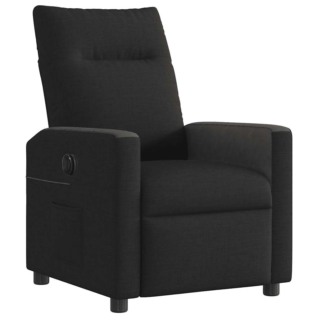 Fauteuil inclinable électrique Noir Tissu