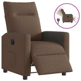 Fauteuil inclinable électrique Marron Tissu