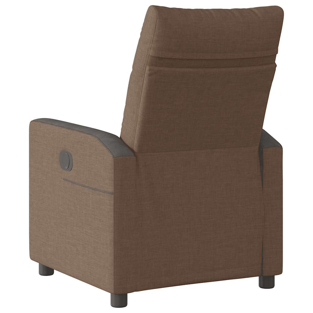 Fauteuil inclinable électrique Marron Tissu