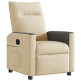 Fauteuil inclinable électrique Crème Tissu