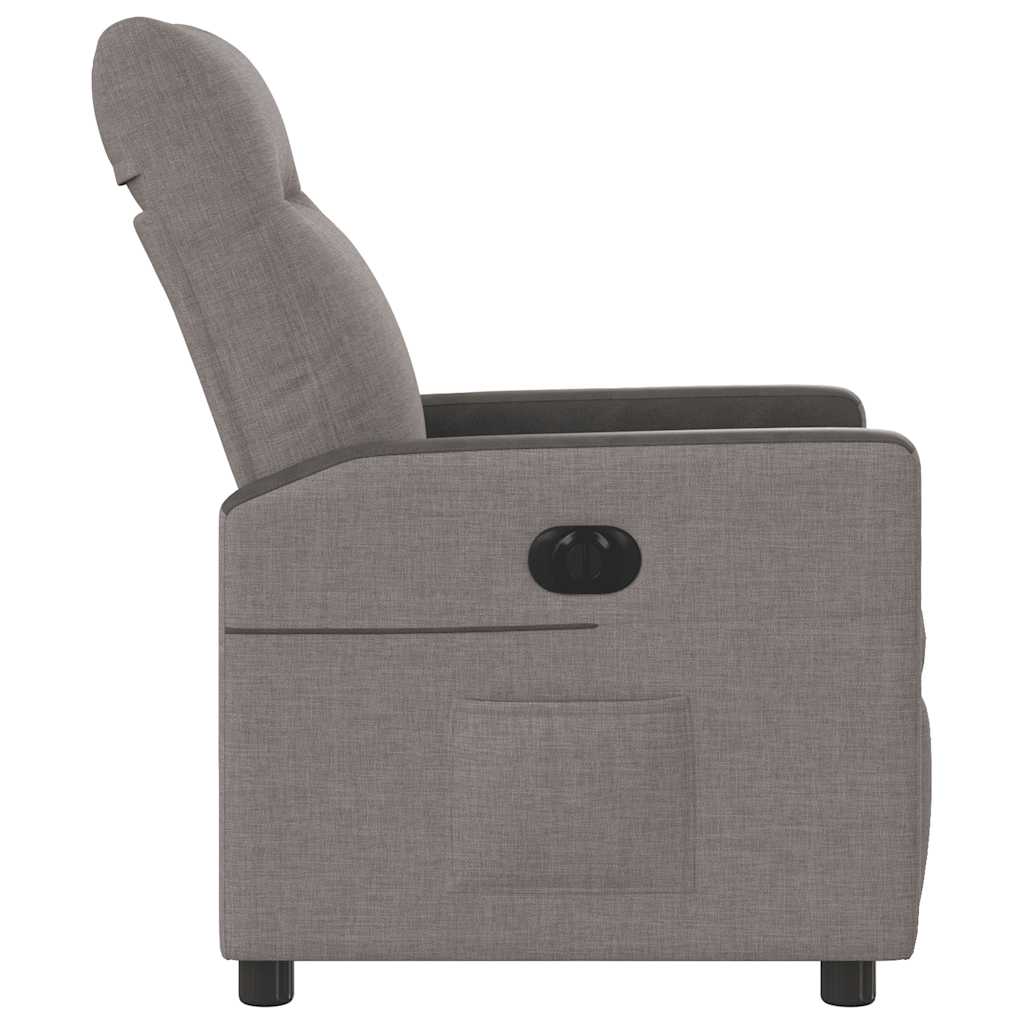 Fauteuil inclinable électrique Taupe Tissu