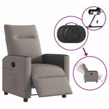 Fauteuil inclinable électrique Taupe Tissu