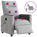 Fauteuil de massage inclinable électrique gris nuage tissu