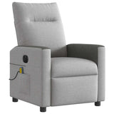 Fauteuil de massage inclinable électrique gris nuage tissu