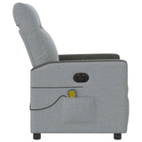 Fauteuil de massage inclinable électrique gris clair tissu