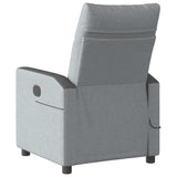 Fauteuil de massage inclinable électrique gris clair tissu
