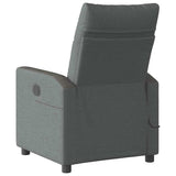 Fauteuil inclinable de massage électrique gris foncé tissu