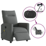 Fauteuil inclinable de massage électrique gris foncé tissu