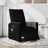 Fauteuil de massage inclinable électrique Noir Tissu