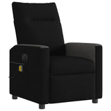 Fauteuil de massage inclinable électrique Noir Tissu