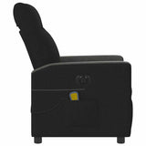 Fauteuil de massage inclinable électrique Noir Tissu