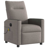 Fauteuil de massage inclinable électrique Taupe Tissu