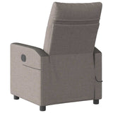 Fauteuil de massage inclinable électrique Taupe Tissu