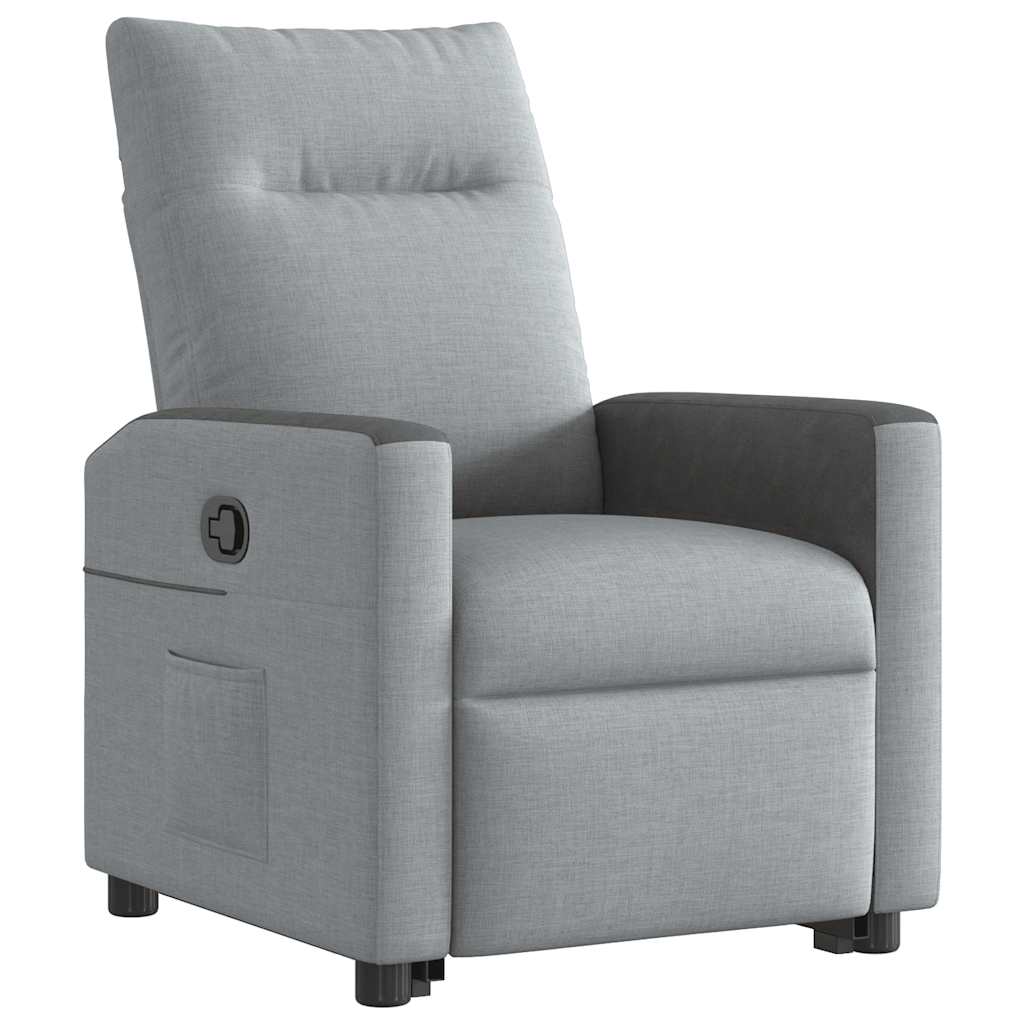 Fauteuil inclinable Gris clair Tissu