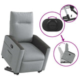 Fauteuil inclinable Gris clair Tissu