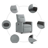 Fauteuil inclinable Gris clair Tissu