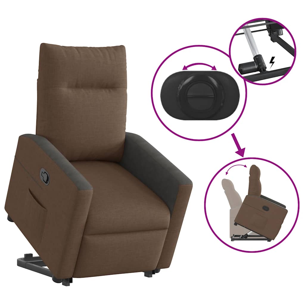 Fauteuil inclinable Marron Tissu