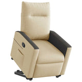 Fauteuil inclinable Crème Tissu