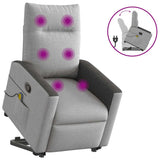 Fauteuil de massage inclinable gris nuage tissu