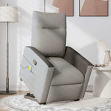 Fauteuil de massage inclinable gris nuage tissu
