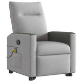Fauteuil de massage inclinable gris nuage tissu