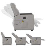 Fauteuil de massage inclinable gris nuage tissu