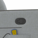 Fauteuil de massage inclinable Gris clair Tissu