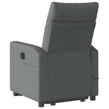 Fauteuil de massage inclinable Gris foncé Tissu