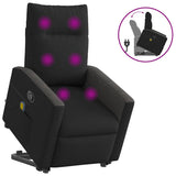 Fauteuil de massage inclinable Noir Tissu
