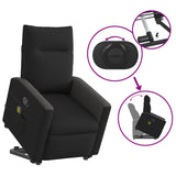 Fauteuil de massage inclinable Noir Tissu