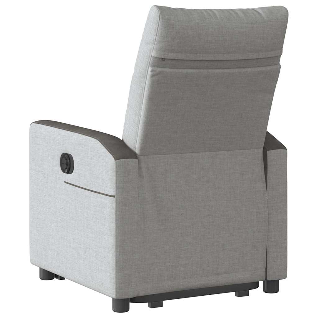 Fauteuil inclinable électrique gris nuage tissu