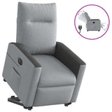 Fauteuil inclinable électrique gris clair tissu