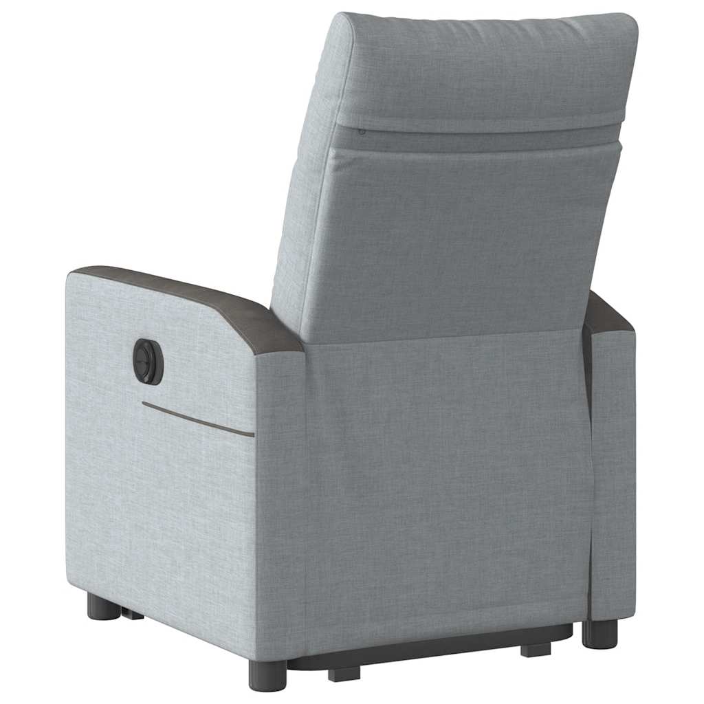 Fauteuil inclinable électrique gris clair tissu