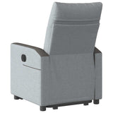 Fauteuil inclinable électrique gris clair tissu
