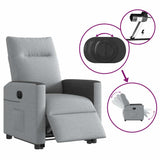 Fauteuil inclinable électrique gris clair tissu