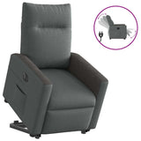 Fauteuil inclinable électrique gris foncé tissu