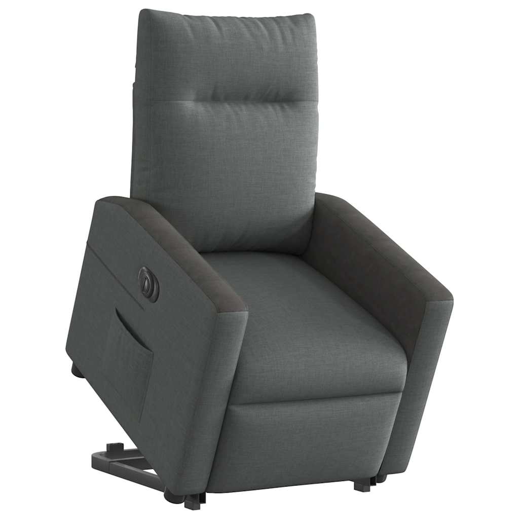 Fauteuil inclinable électrique gris foncé tissu