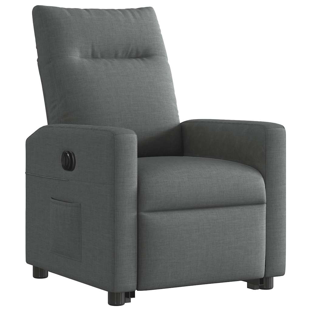 Fauteuil inclinable électrique gris foncé tissu